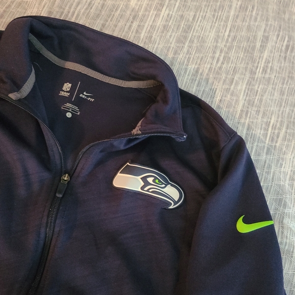 Nike Seattle Seahawks NFL Full-zip Jacket Sweater Large L - Picture 2 of 3